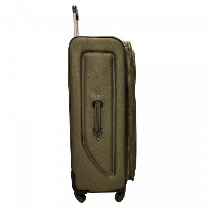 Travelerz reiskoffer met wielen softcase 139 liter - met cijferslot - expender - voorvakken - groen