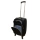 Travelerz handbagage reiskoffer met wielen softcase 42 liter - met cijferslot - expender - voorvakken - zwart