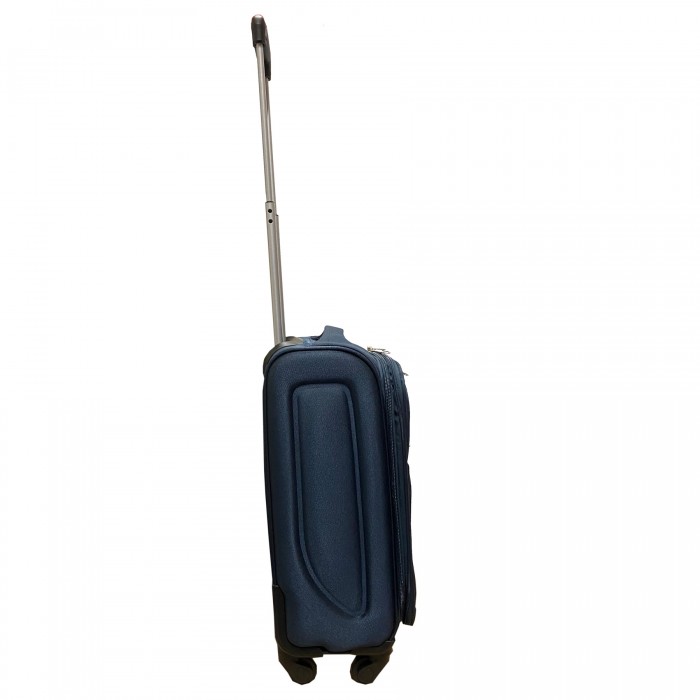 Travelerz handbagage reiskoffer met wielen softcase 42 liter - met cijferslot - expender - voorvakken - blauw Travelerz handbagage reiskoffer met wielen softcase 42 liter - met cijferslot - expender - voorvakken - blauw