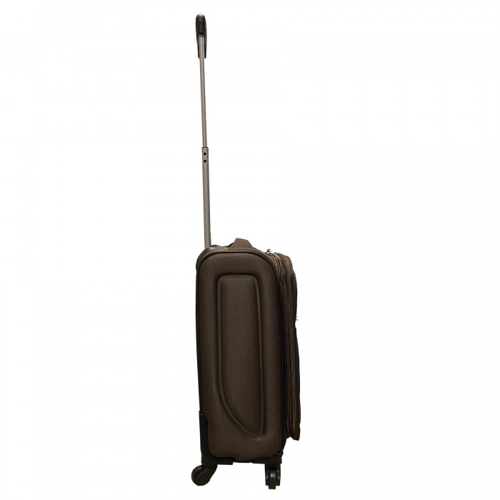 Travelerz handbagage reiskoffer met wielen softcase 42 liter - met cijferslot - expender - voorvakken - bruin Travelerz handbagage reiskoffer met wielen softcase 42 liter - met cijferslot - expender - voorvakken - bruin