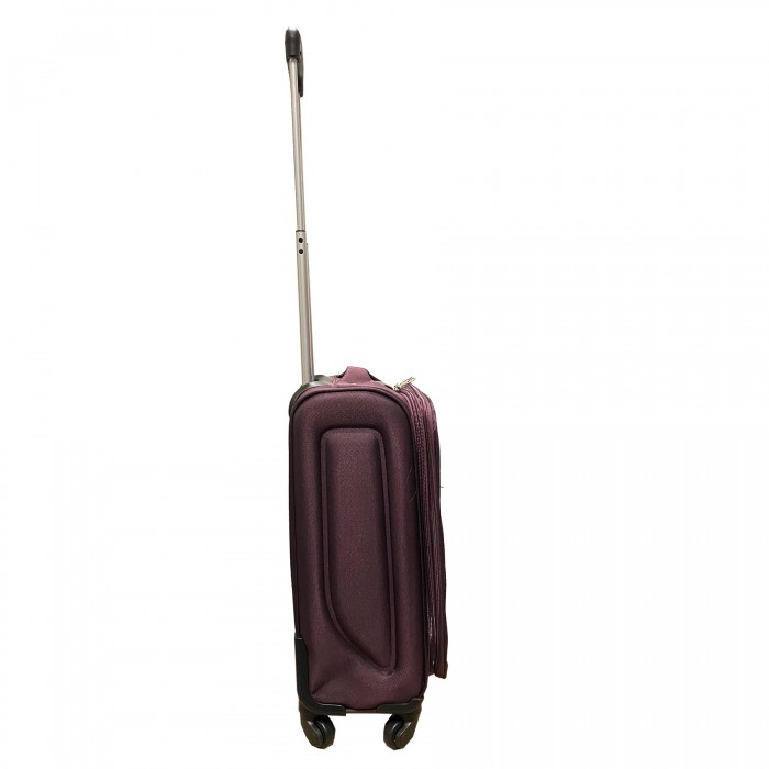 Travelerz handbagage reiskoffer met wielen softcase 42 liter - met cijferslot - expender - voorvakken - paars