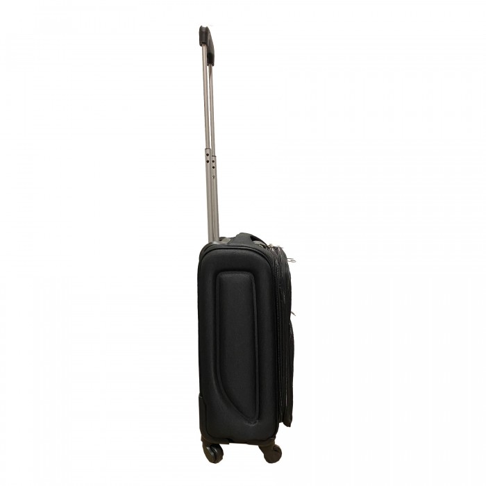 Travelerz handbagage reiskoffer met wielen softcase 42 liter - met cijferslot - expender - voorvakken - zwart Travelerz handbagage reiskoffer met wielen softcase 42 liter - met cijferslot - expender - voorvakken - zwart