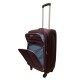Travelerz reiskoffer met wielen softcase 68 liter - met cijferslot - expender - voorvakken - paars