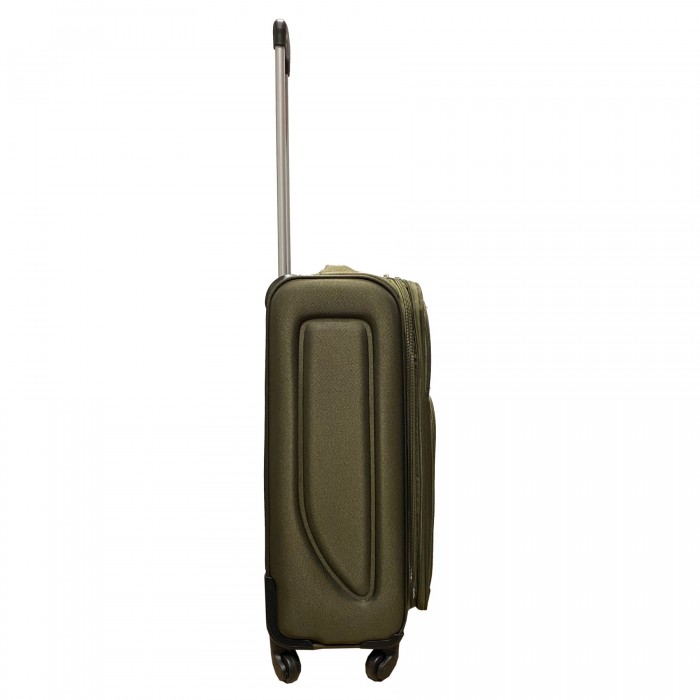 Travelerz reiskoffer met wielen softcase 68 liter - met cijferslot - expender - voorvakken - groen Travelerz reiskoffer met wielen softcase 68 liter - met cijferslot - expender - voorvakken - groen