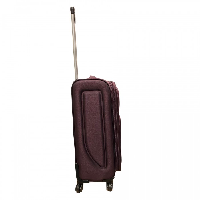 Travelerz reiskoffer met wielen softcase 68 liter - met cijferslot - expender - voorvakken - paars Travelerz reiskoffer met wielen softcase 68 liter - met cijferslot - expender - voorvakken - paars