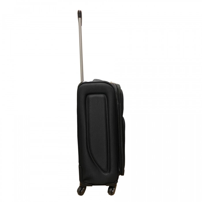 Travelerz reiskoffer met wielen softcase 68 liter - met cijferslot - expender - voorvakken - zwart Travelerz reiskoffer met wielen softcase 68 liter - met cijferslot - expender - voorvakken - zwart