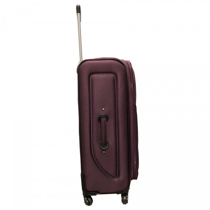 Travelerz reiskoffer met wielen softcase 96 liter - met cijferslot - expender - voorvakken - paars