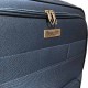 Travelerz reiskoffer met wielen softcase 96 liter - met cijferslot - expender - voorvakken - blauw