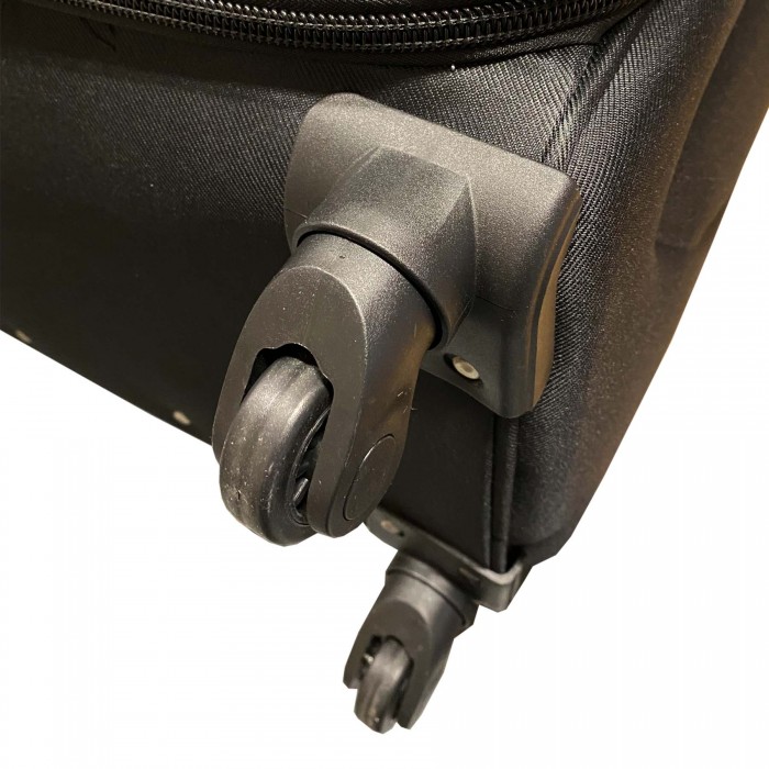 Travelerz handbagage reiskoffer met wielen softcase 42 liter - met cijferslot - expender - voorvakken - zwart