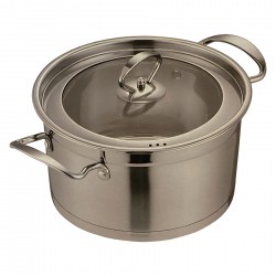 Kookkunst Holland RVS braadpan/kookpan met glazen deksel - inductie - Ø 26 cm