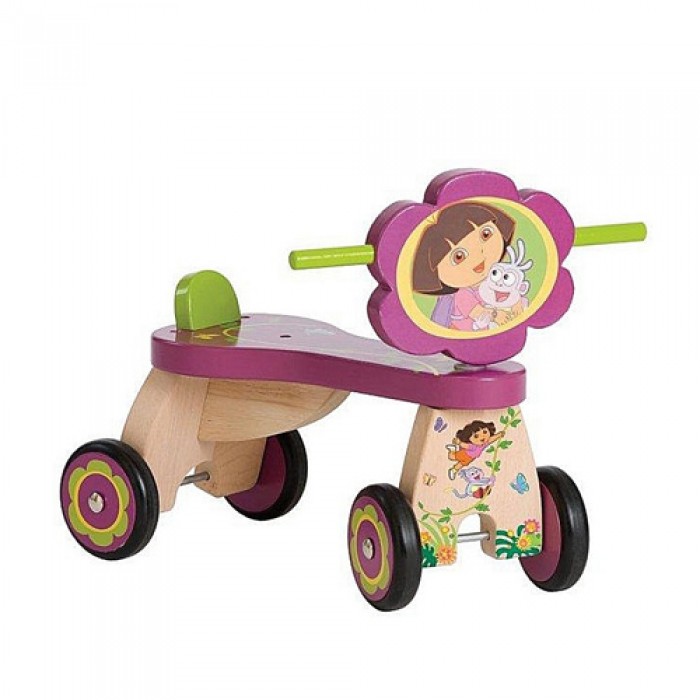 Dora Stabiele Houten Loopfiets Jungle met 4 Wielen 1+ Dora Stabiele Houten Loopfiets Jungle met 4 Wielen 1+