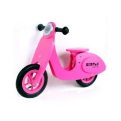 Simply for Kids houten loopscooter roze
