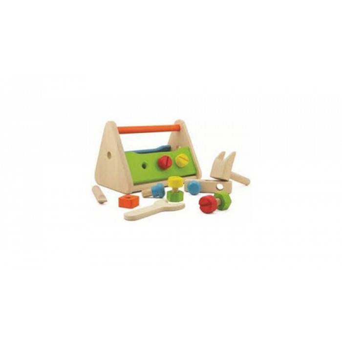 Pintoy P13570 Houten Gereedschapskist met Inhoud Pintoy P13570 Houten Gereedschapskist met Inhoud