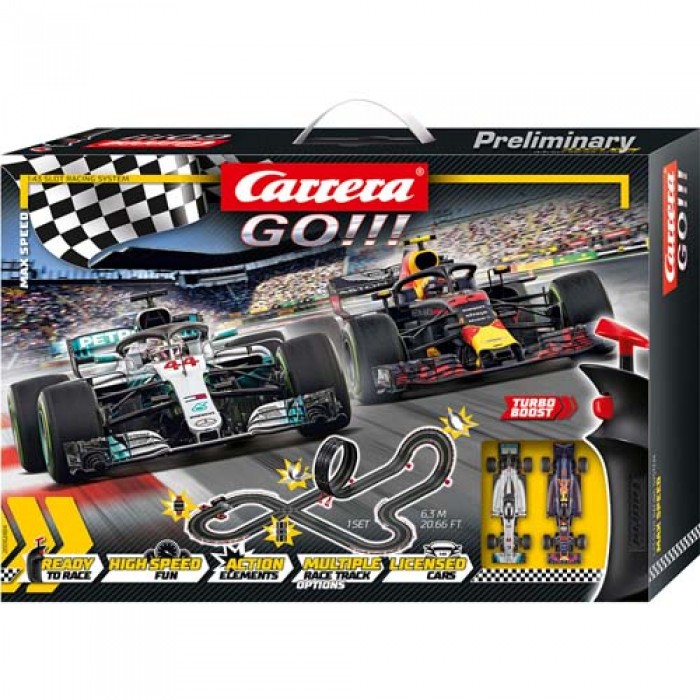 Carrera Go!!! Max Speed Racebaan Set 630 cm + 2 Controllers en 2 Auto's Carrera Go!!! Max Speed Racebaan Set 630 cm + 2 Controllers en 2 Auto's