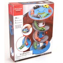 Ronddraaiende Parkeertoren met 5 Auto's 25x25x42 cm