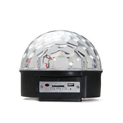 LED Crystral Magic Ball Light RGB met speaker en beweegt op de muziek