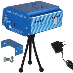 Mini Laser Stage Discolamp groen met rode lasers stroboscoop