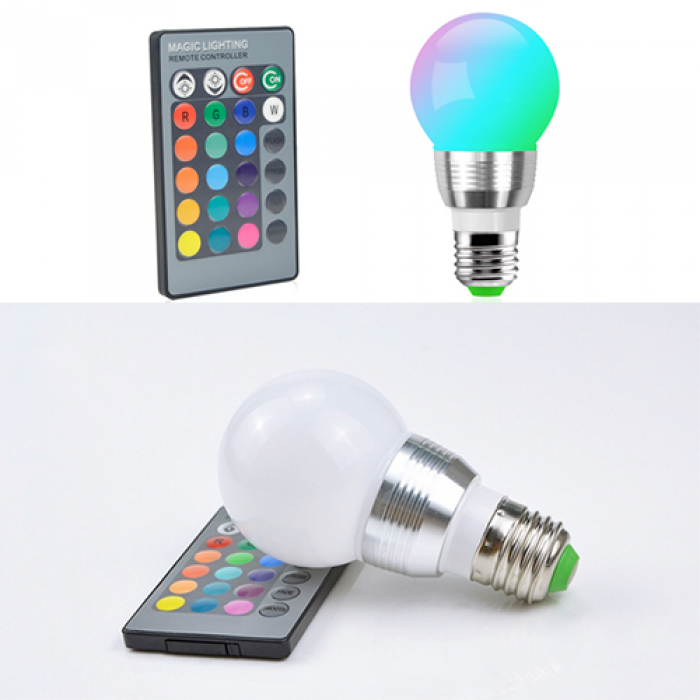 RGB LED-lamp met afstandbediening RGB LED-lamp met afstandbediening