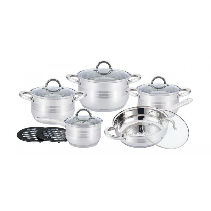 DeBlock RVS pannenset 12 delig inductie - inclusief deksels - Ø 16, 16, 18, 20, 24 & 24 cm DeBlock RVS pannenset 12 delig inductie - inclusief deksels - Ø 16, 16, 18, 20, 24 & 24 cm