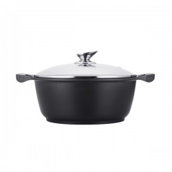 Kookkunst Holland braadpan met deksel marmeren coating - inductie - koude handgrepen - Ø 28 cm