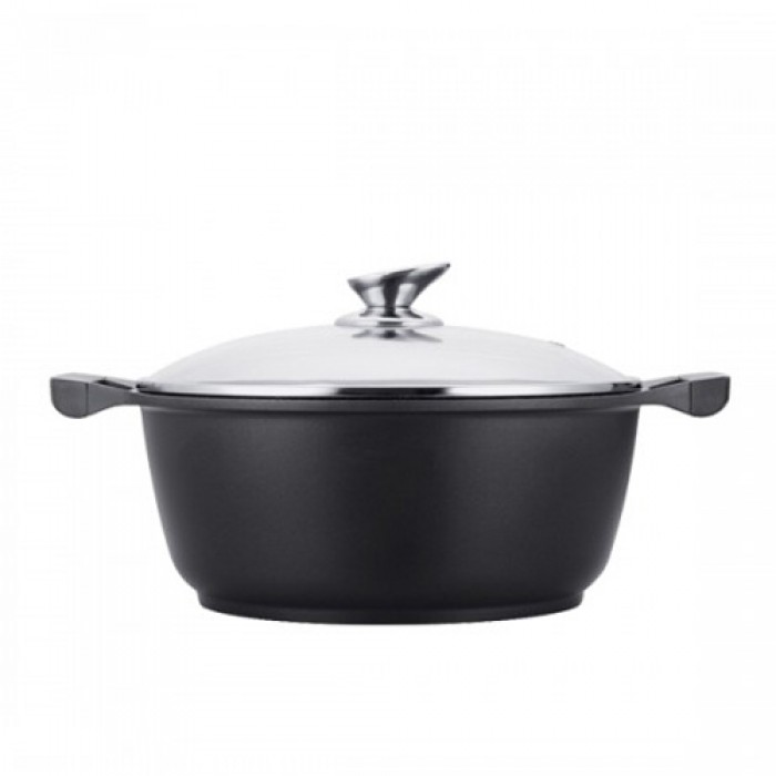 Kookkunst Holland braadpan met deksel marmeren coating - inductie - koude handgrepen - Ø 32 cm