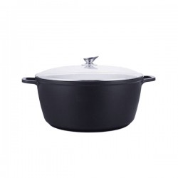 Kookkunst Holland braadpan met glazen deksel marmeren coating - inductie - Ø 28 cm