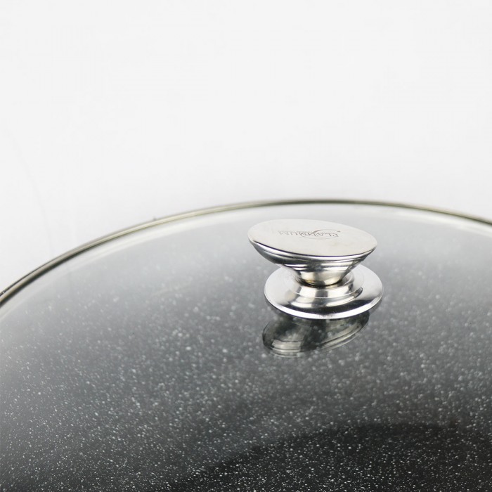 DeBlocK Platinum 10 delige pannenset inductie met glazen deksels en silicone koudgrepen - zwart DeBlocK Platinum 10 delige pannenset inductie met glazen deksels en silicone koudgrepen - zwart