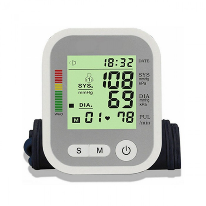 Automatische bloeddrukmeter Electronic compact snoerloos met geheugenfunctie Automatische bloeddrukmeter Electronic compact snoerloos met geheugenfunctie