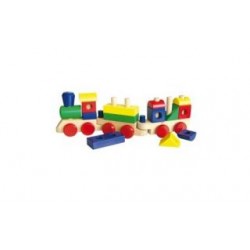 Massief houten bouwtrein Simply