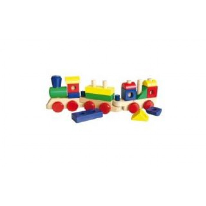 Massief houten bouwtrein Simply Massief houten bouwtrein Simply