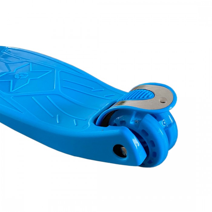 DeBlock kinderstep met 3 lichtgevende wielen - 3 jaar - verstelbaar stuur - voetrem - blauw
