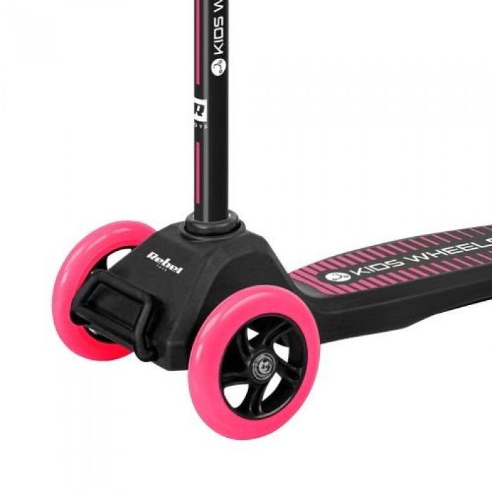 Rebel ZAB0121P Rebel Kids Wheels driewielige kids step zwart/roze (3+ jaar)