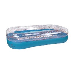 Splash Opblaasbaar Glitter Zwembad 211cm Transparant/Blauw