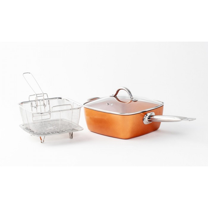 DeBlock Platinum multifunctionele braadpan geschikt voor inductie - 24 cm - 5,4 liter - koper DeBlock Platinum multifunctionele braadpan geschikt voor inductie - 24 cm - 5,4 liter - koper