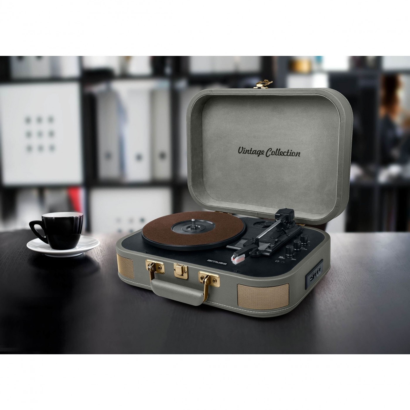 Muse MT-120MB Centro Musicale Vintage Con Giradischi, CD, Radio, USB E Bluetooth - 2