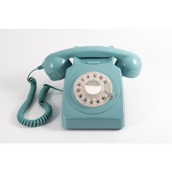 GPO 746ROTARYBLU retro telefoon met draaischijf klassiek