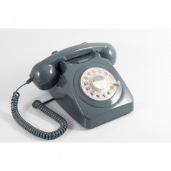 GPO 746ROTARYGREY retro telefoon met draaischijf klassiek jaren ‘70 ontwerp