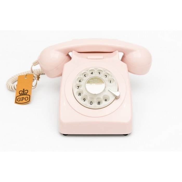GPO 746ROTARYPINK Telefoon met draaischijf klassiek