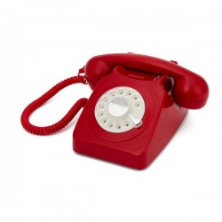 GPO 746ROTARYRED retro telefoon met draaischijf