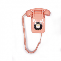 GPO 746WALLPUSHPIN Muurtelefoon jaren 70 design, roze