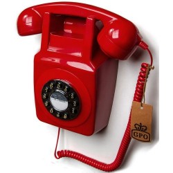 GPO SIP746WALLRED Muurtelefoon jaren ’70 design met SIP/VOIP technologie