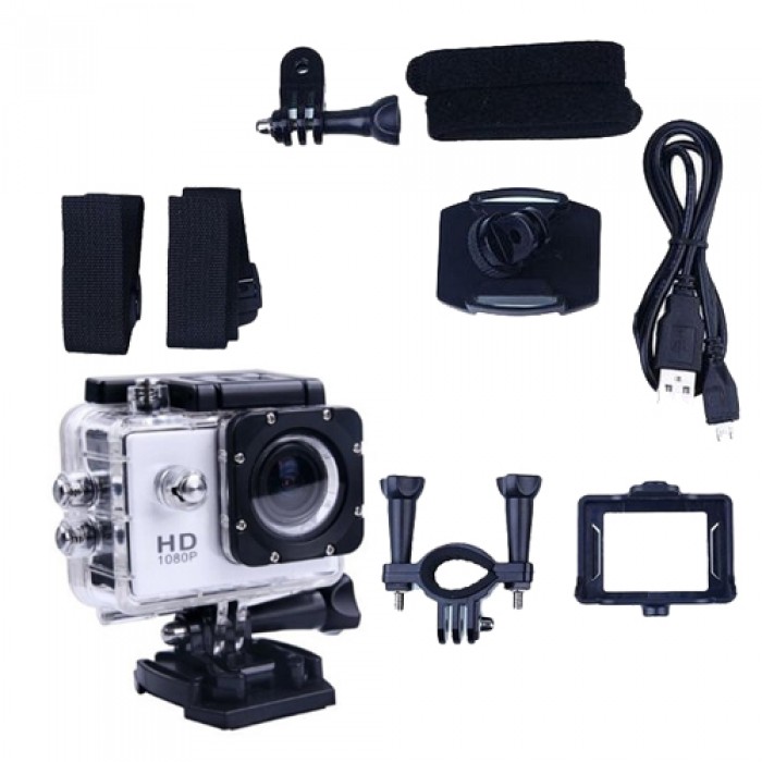 Sports Action Camera Full HD met accessoires