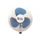 Royal Swiss staande 40 cm statiefventilator met zware voet blauw/wit 40 watt