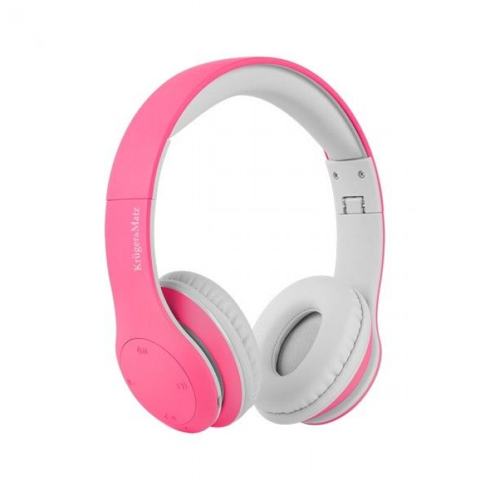 Krüger&Matz KM0657 draadloze bluetooth hoofdtelefoon pink