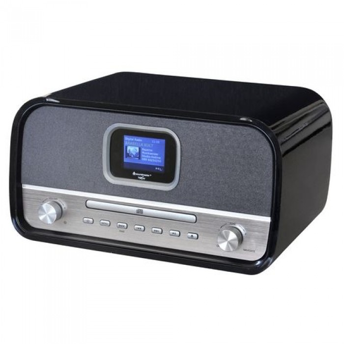 dichters breken elektrode Soundmaster NMCDAB990BLACK Stereo DAB+ radio CD speler bluetooth en USB