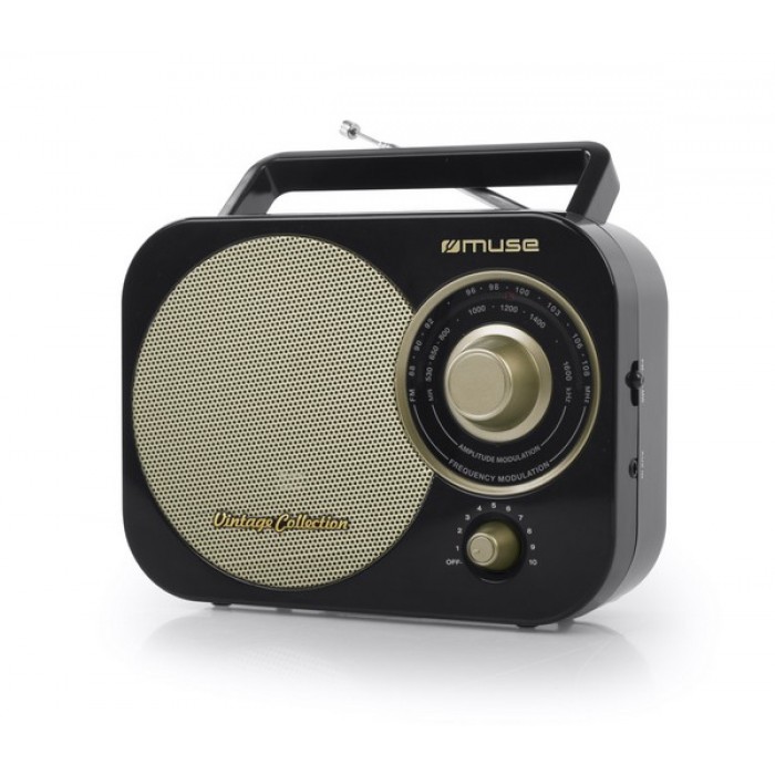 Muse M-055RB Draagbare radio vintage style Muse M-055RB Draagbare radio vintage style