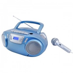 Soundmaster SCD5800BL CD boombox met radio/cassettespeler en externe microfoon