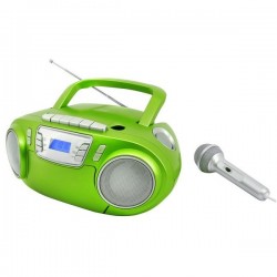 Soundmaster SCD5800GR CD boombox met radio/cassettespeler en externe microfoon