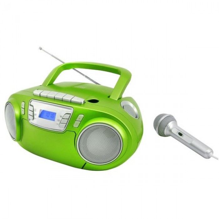 Soundmaster SCD5800GR CD boombox met radio/cassettespeler en externe microfoon