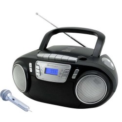 Soundmaster SCD5800SW CD boombox met radio/cassettespeler en externe microfoon